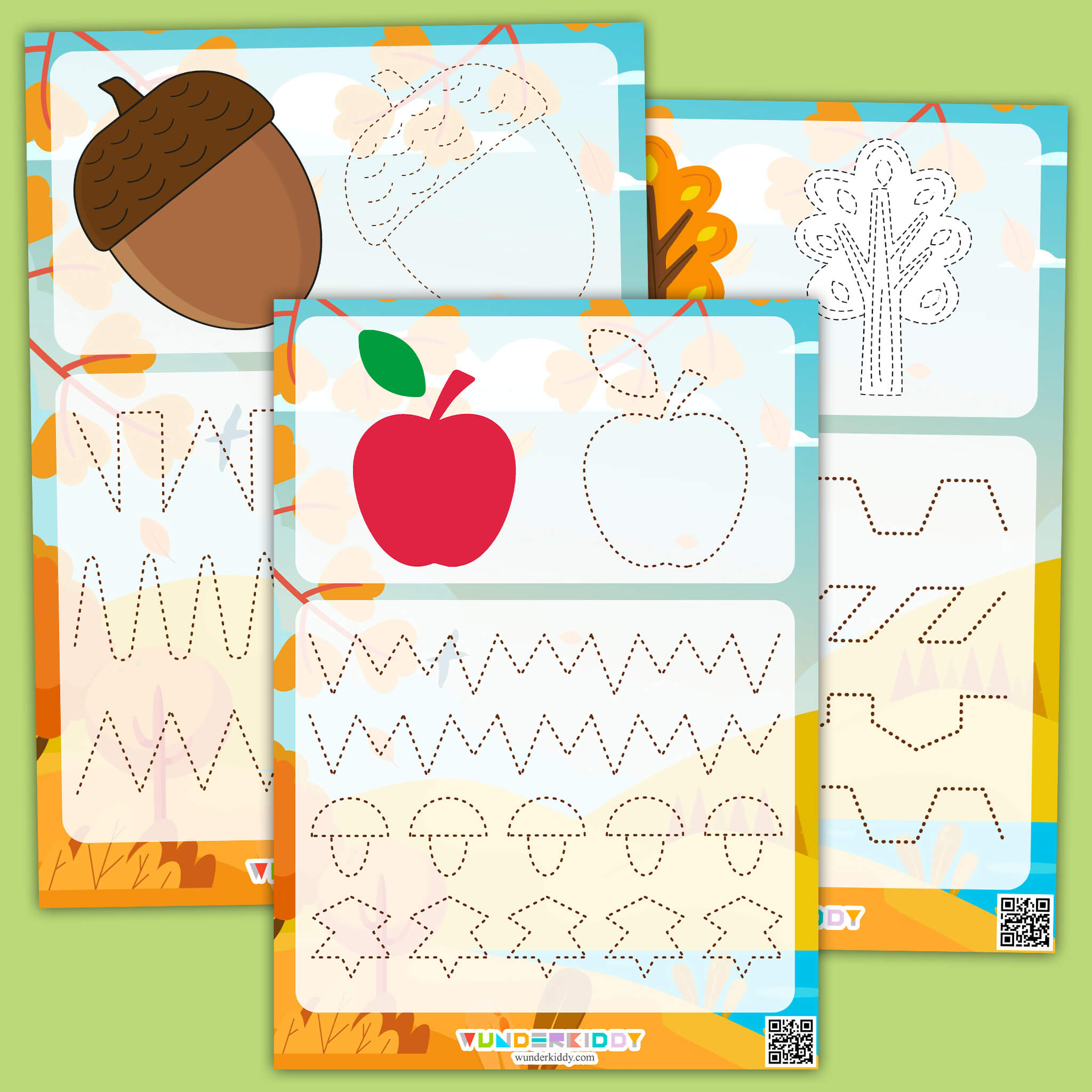 Fall Tracing Worksheets