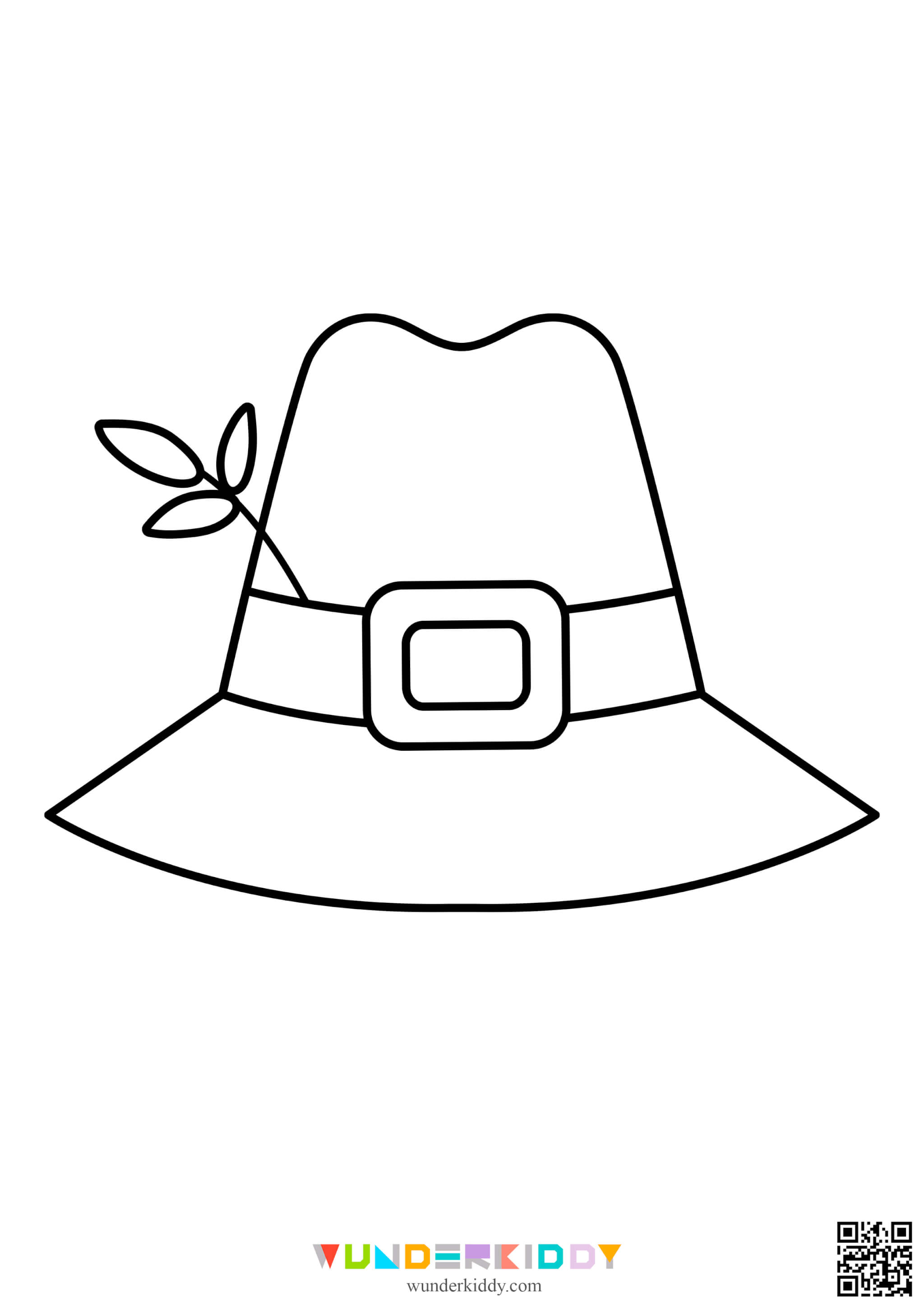 sun hat coloring page