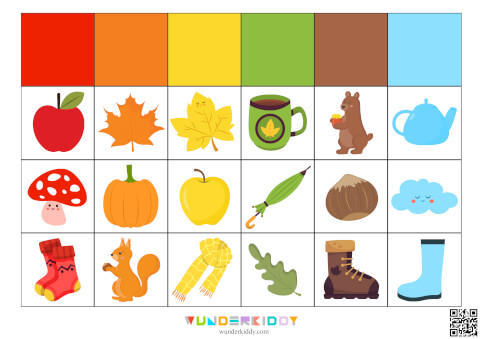 Printable Fall Matching Game  Matching games, Fall activities for