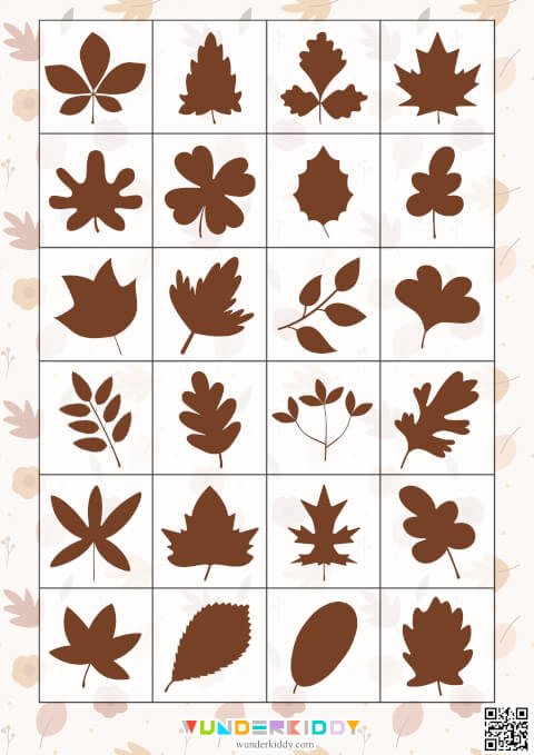 Fall Leaves Shadow Matching Activity - Image 2