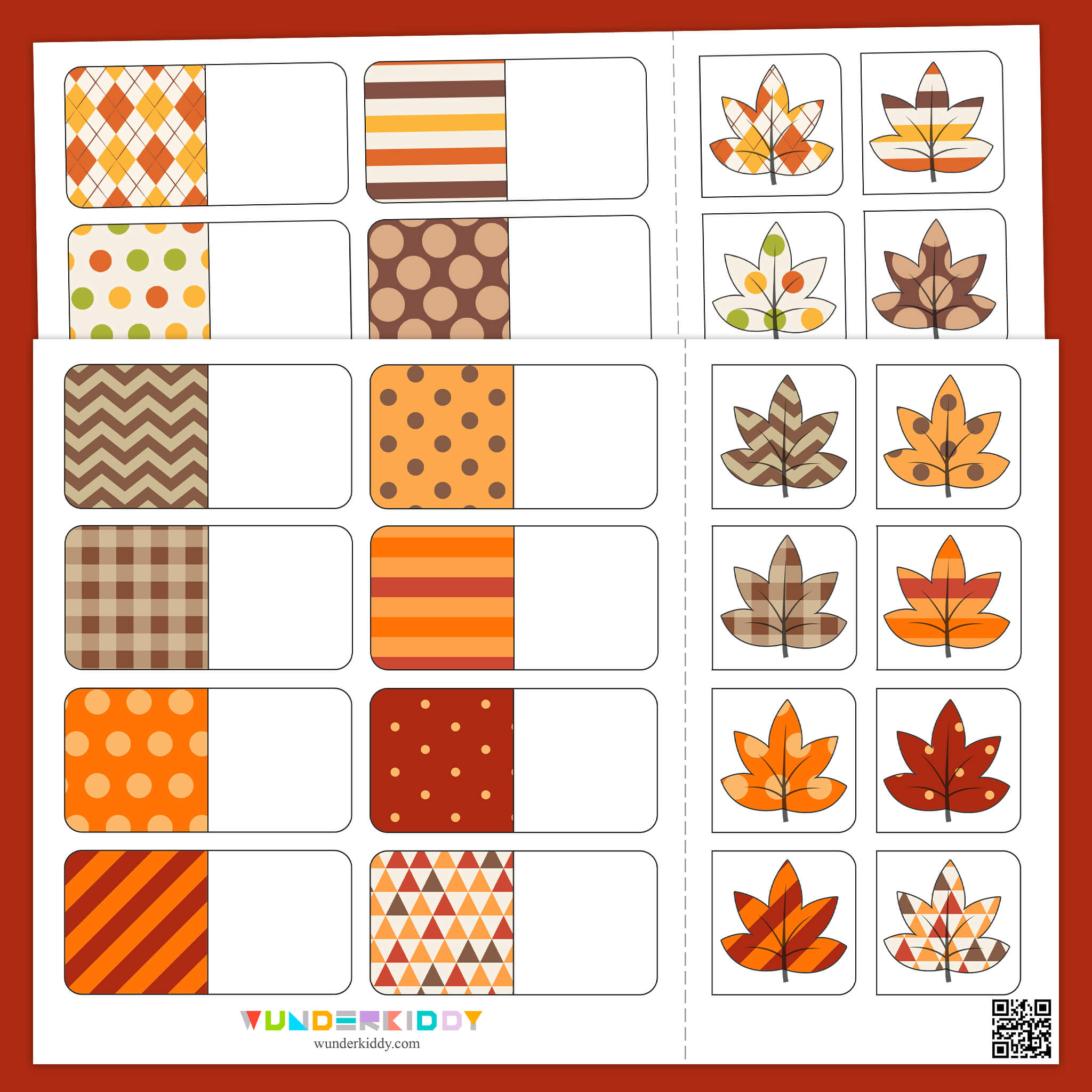 Fall Leaves Pattern Matching Activity