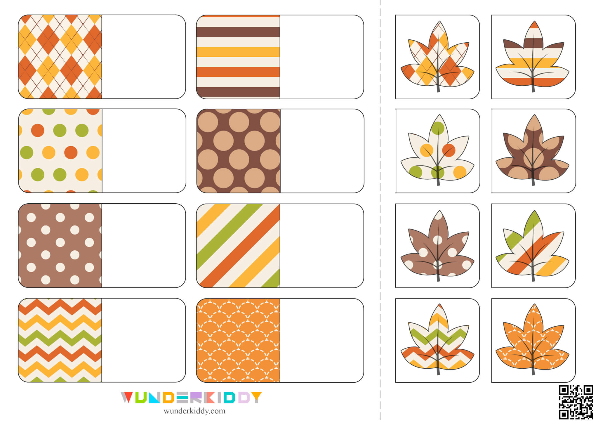 Fall Leaves Pattern Matching Activity - Image 2