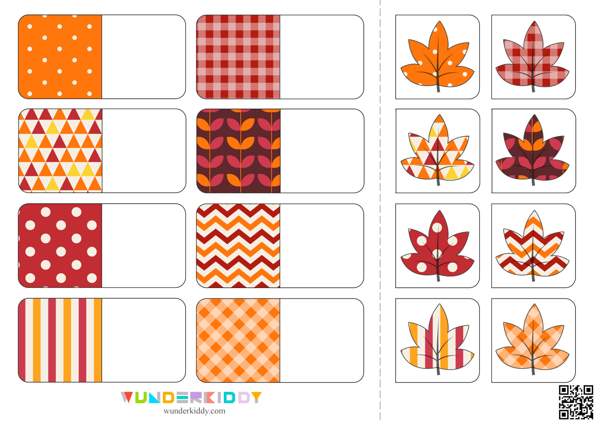 Fall Leaves Pattern Matching Activity - Image 3