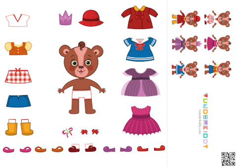 Paper Doll Bear Family - Image 3