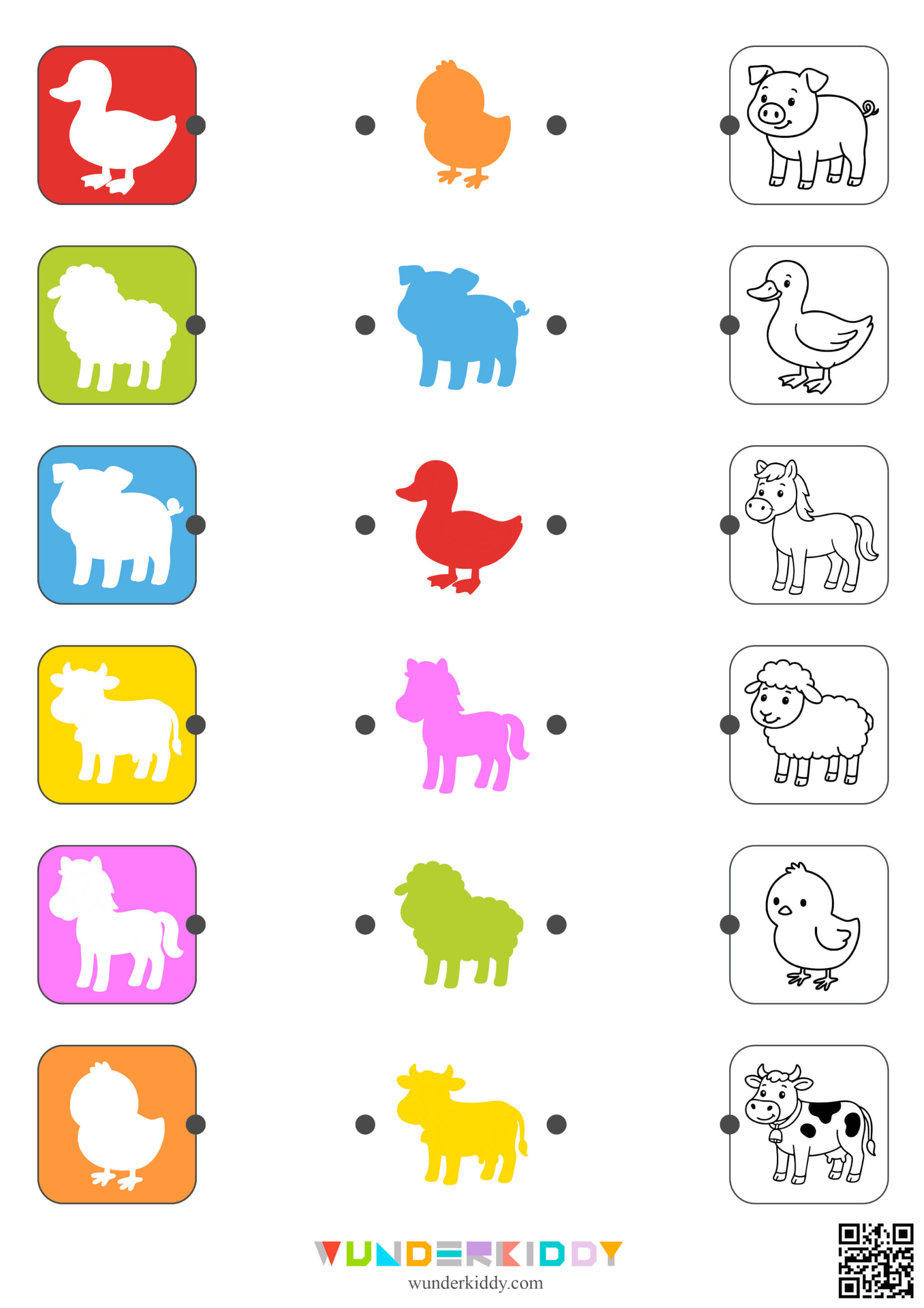 Farm Theme Matching Worksheet - Image 2