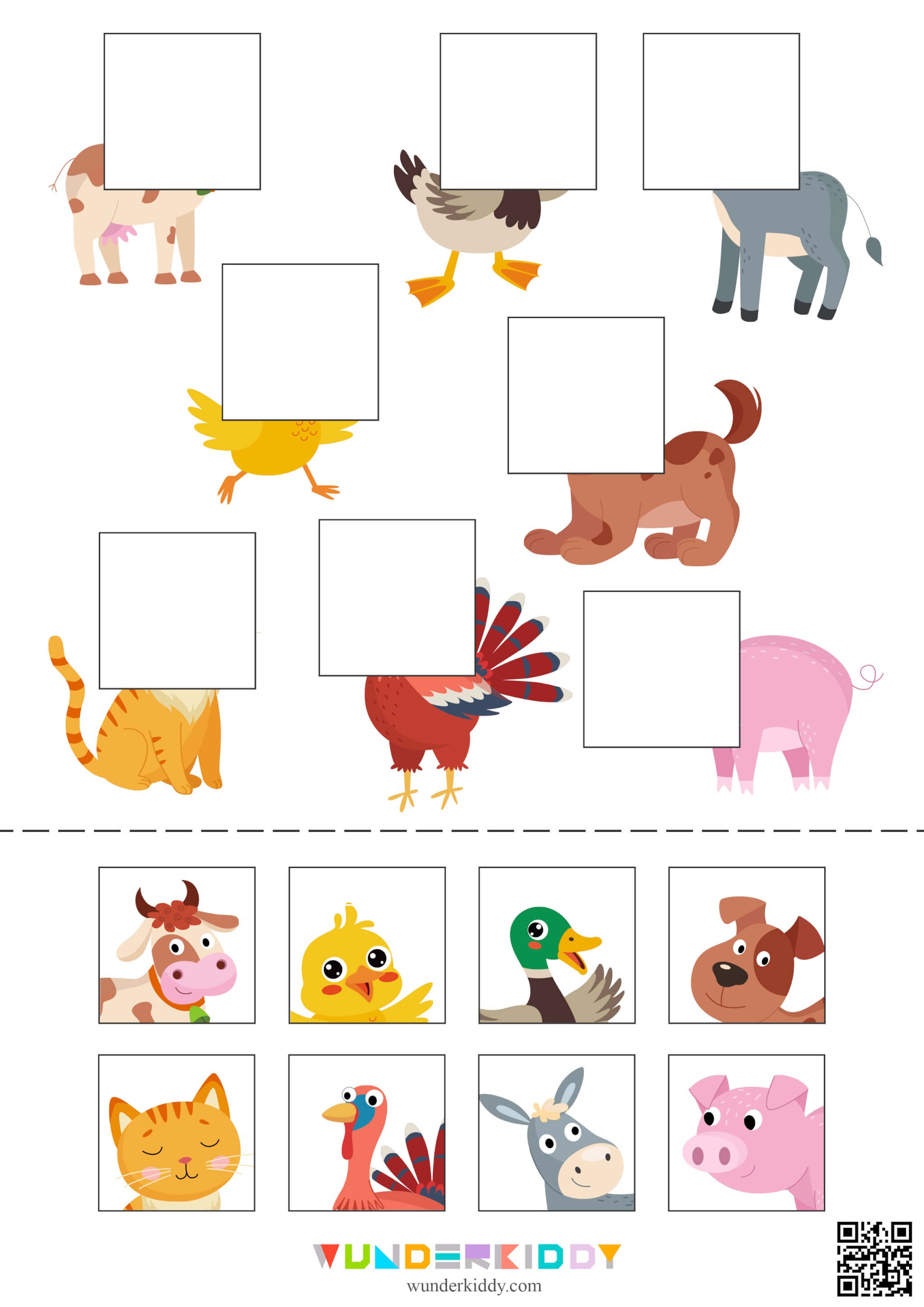 Farm Animals Cut and Paste Activity - Image 2