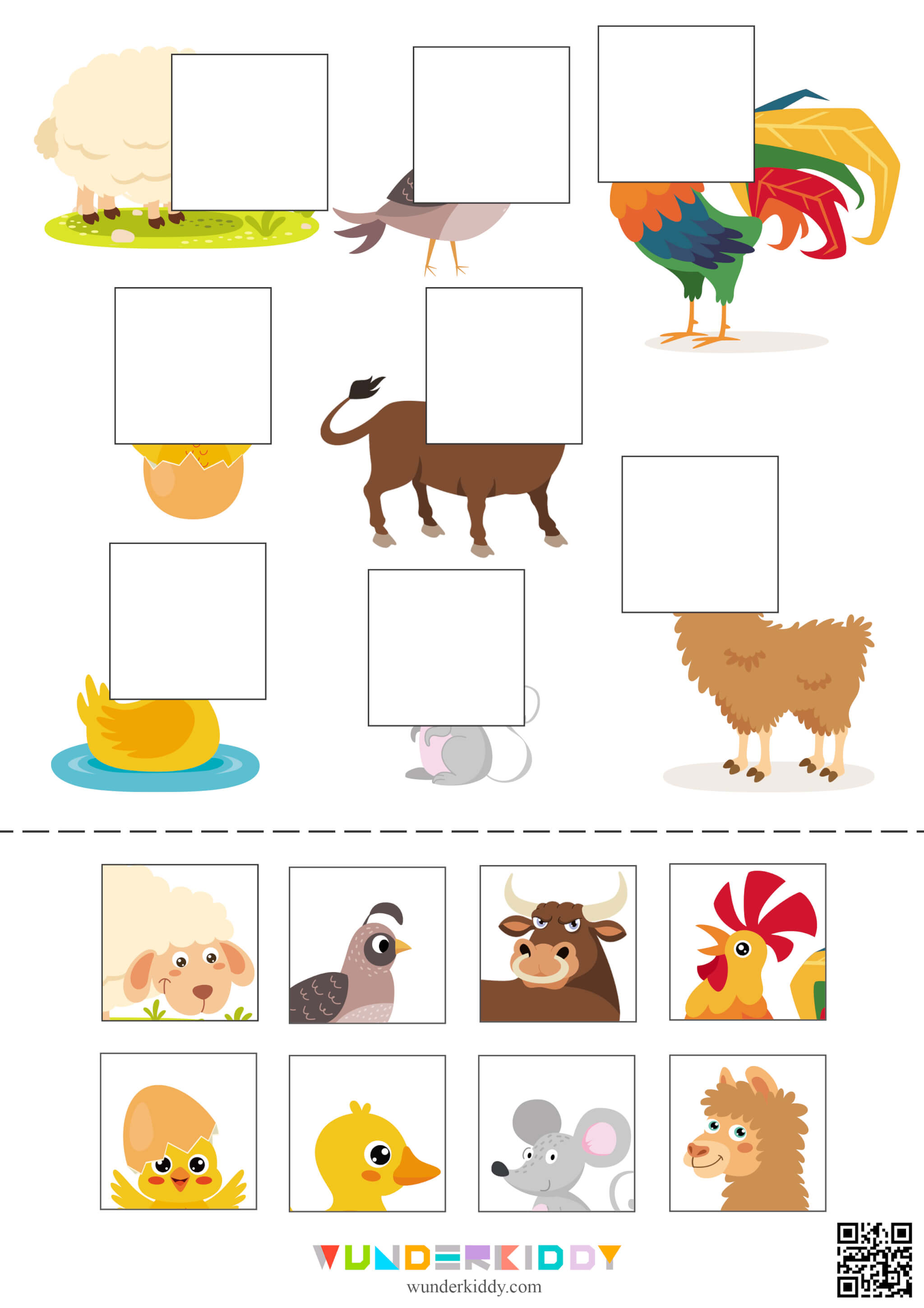 Farm Animals Cut and Paste Activity - Image 3