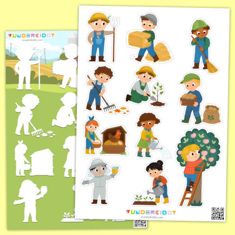Emparejar sombras de la granja agricultor - Imagen 2