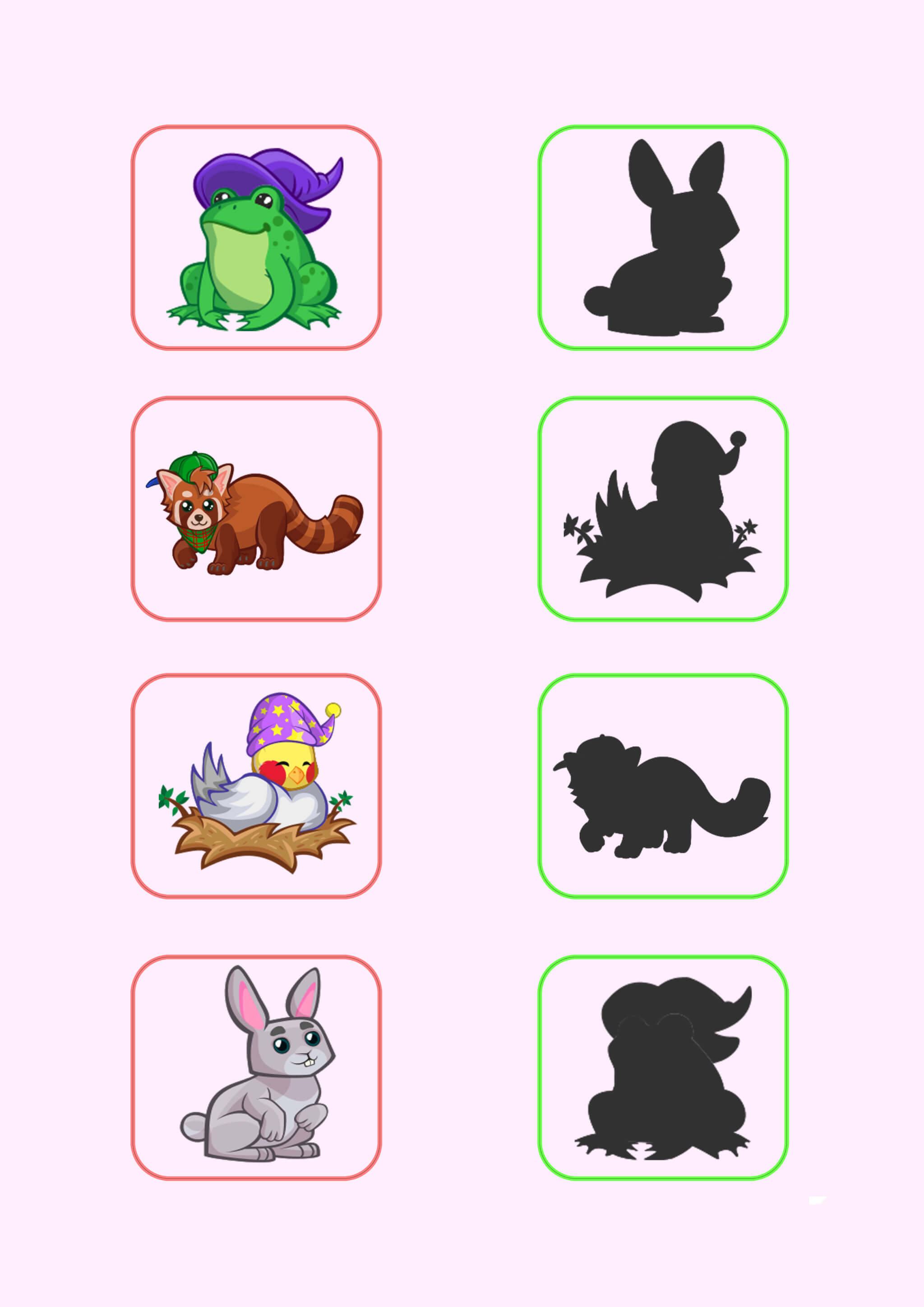 Shadow Matching Worksheet Animals - Image 3