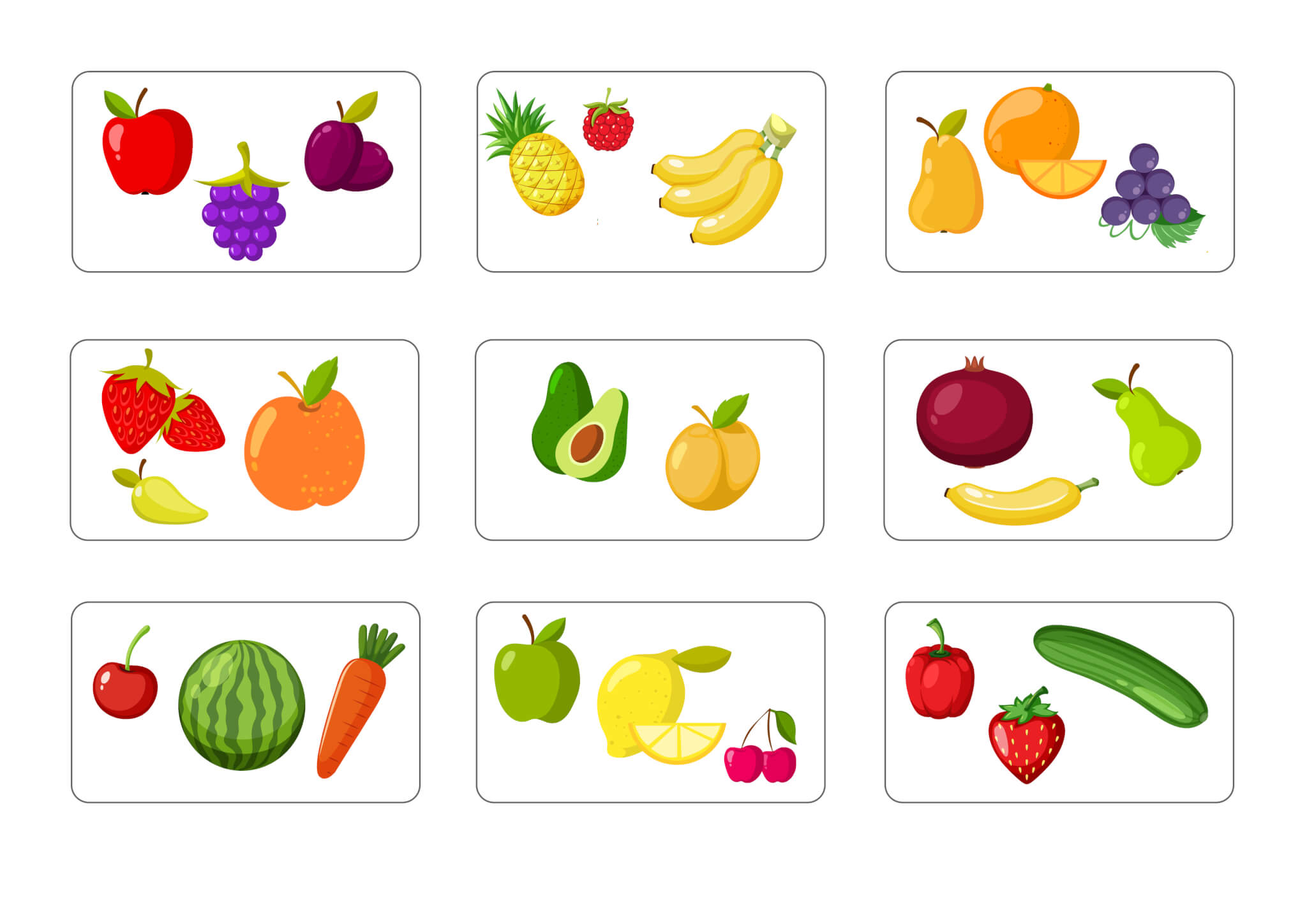 Shadow Match Game Fruits and Vegetables - Image 2