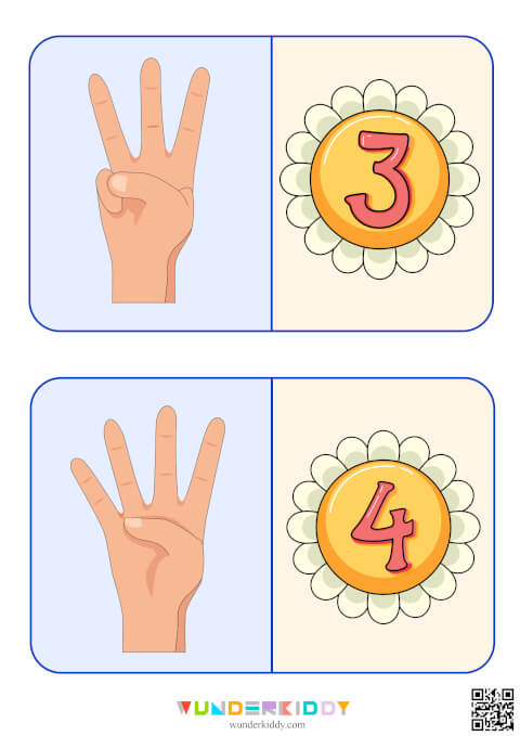 Finger Counting Math Flashcards - Image 3