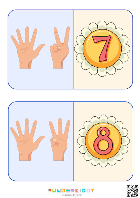 Finger Counting Math Flashcards - Image 5