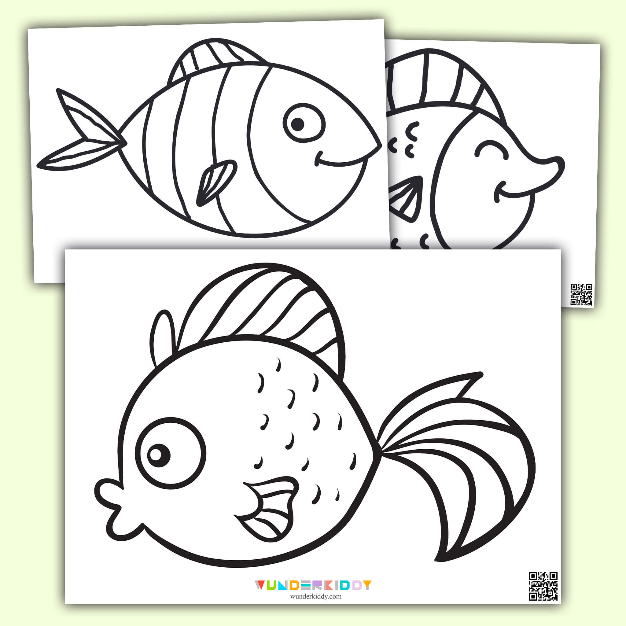 Розмальовки Риби для дітей