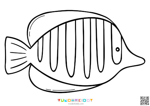 Printable Fish Template and Coloring Pages for Kids