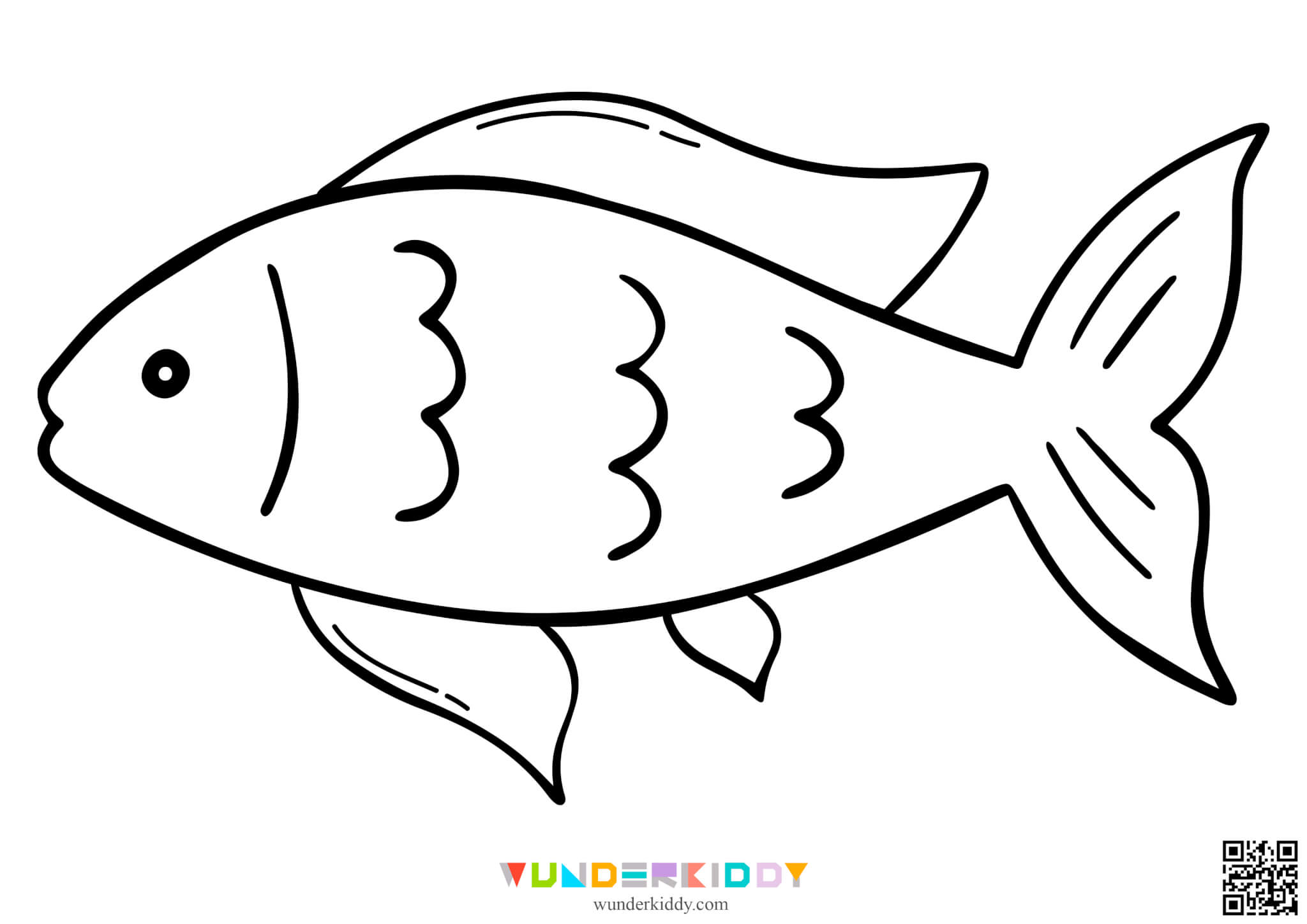 Розмальовки Риби для дітей - Зображення 8