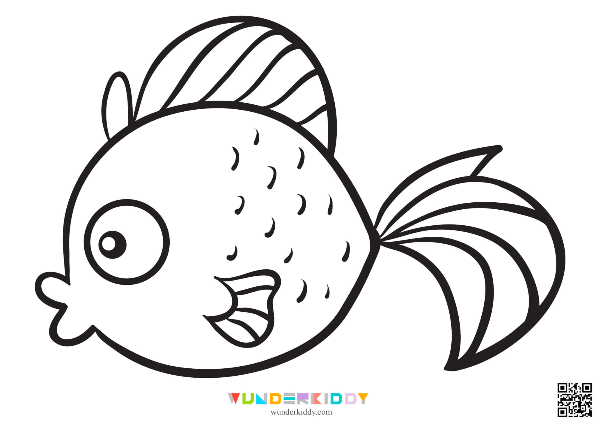 Розмальовки Риби для дітей - Зображення 9