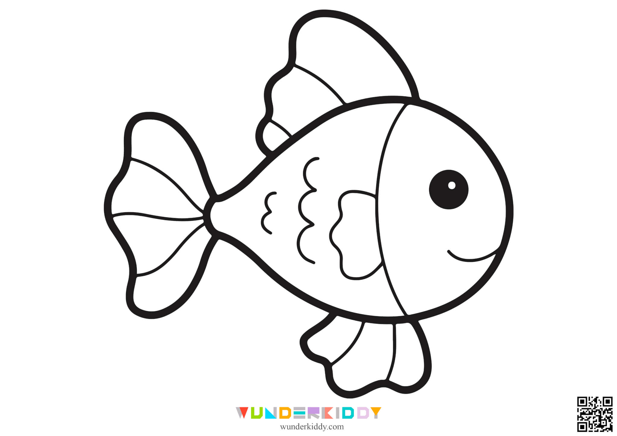 Розмальовки Риби для дітей - Зображення 10