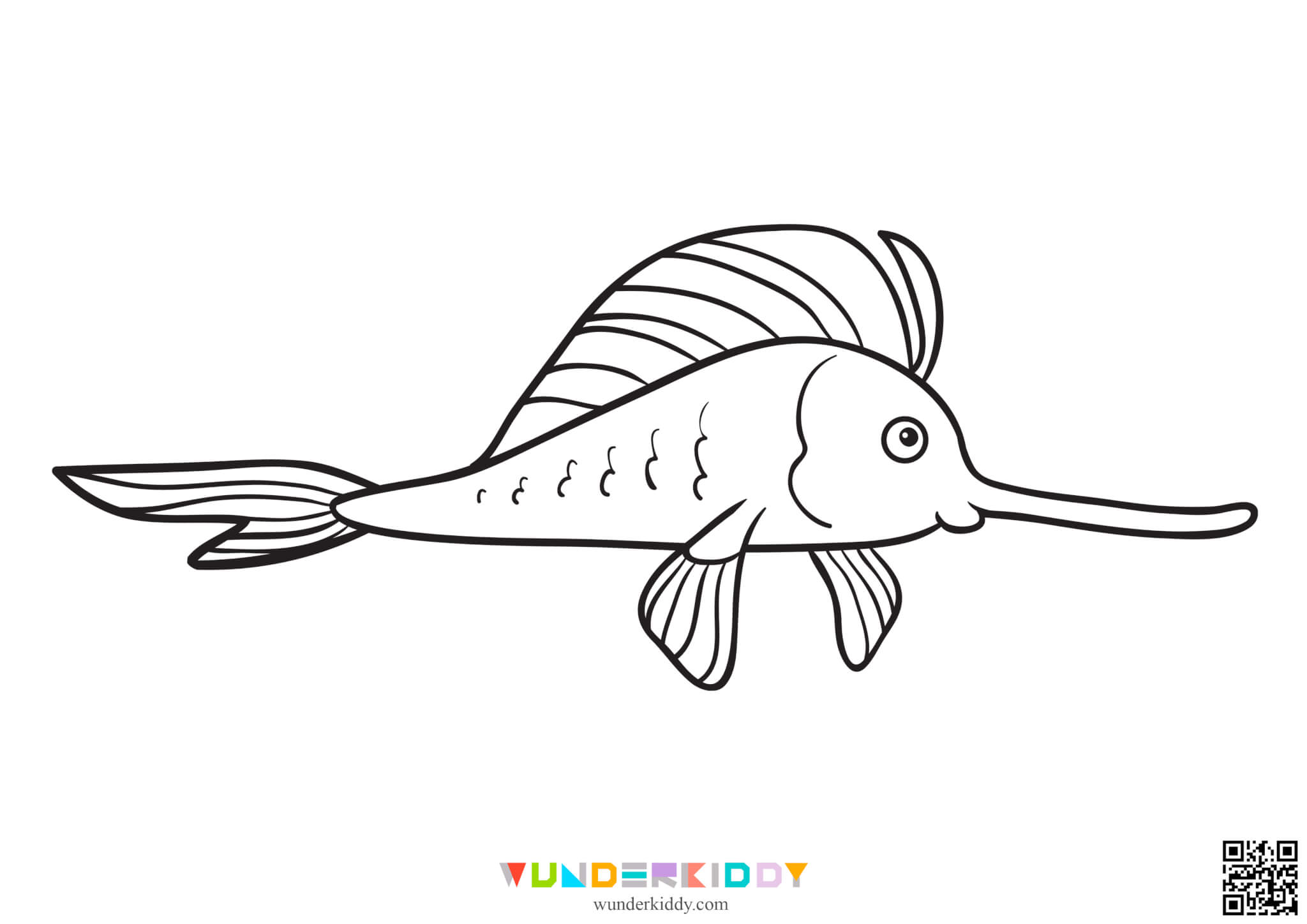 Розмальовки Риби для дітей - Зображення 17