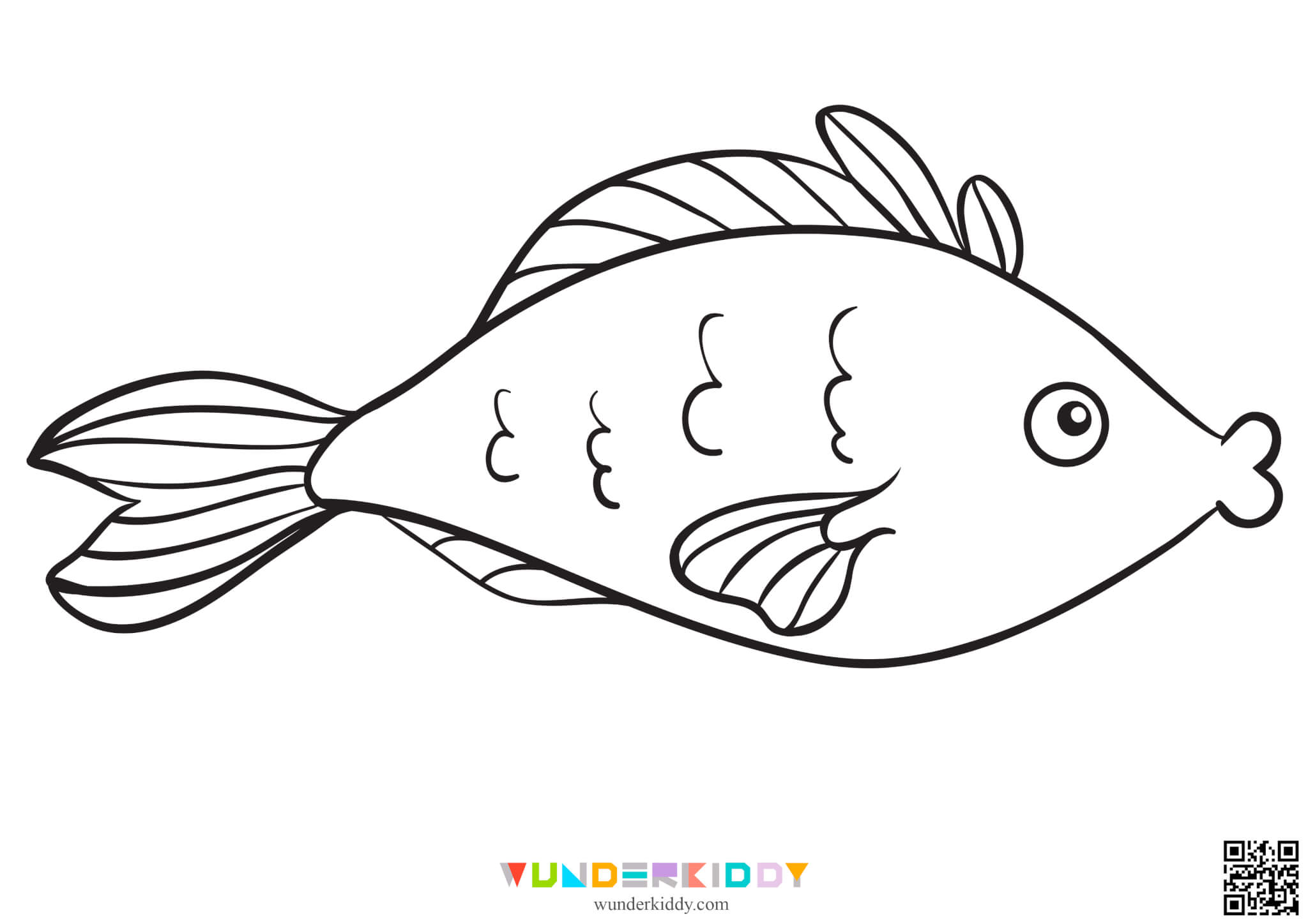 Розмальовки Риби для дітей - Зображення 18