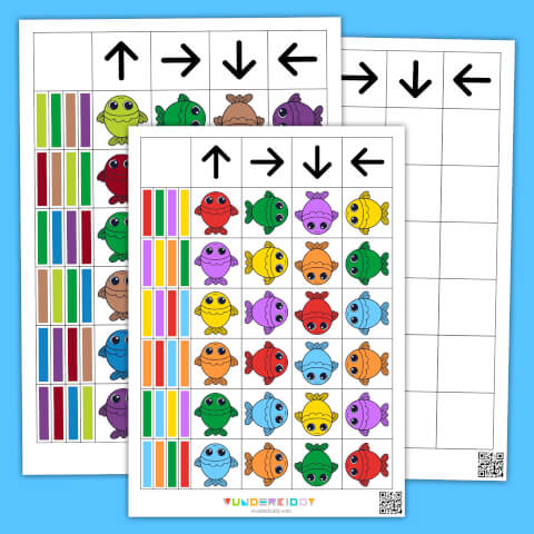 Jeu de couleurs et flèches – Direction des poissons - Image 2