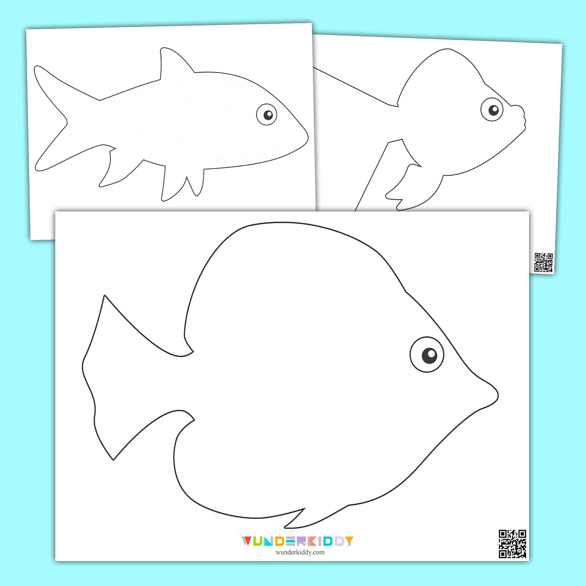 Free Printable Fish Outline Template Pages For Paper Crafts