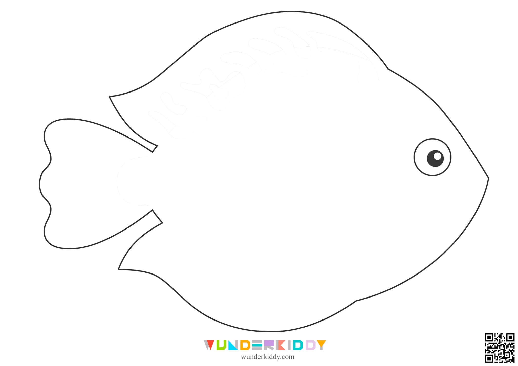 Free Printable Fish Outline Template Pages for Paper Crafts