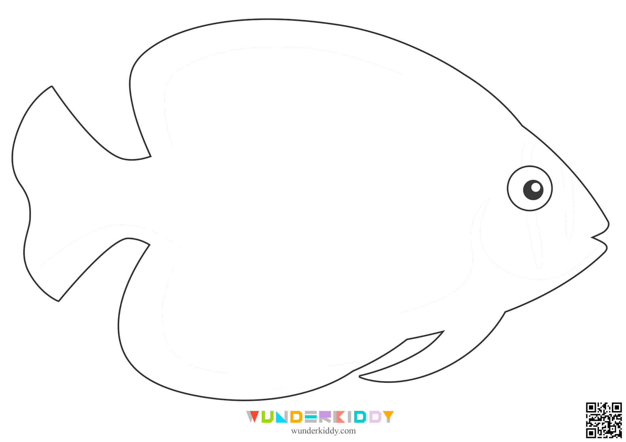 Free Printable Fish Outline Template Pages for Paper Crafts