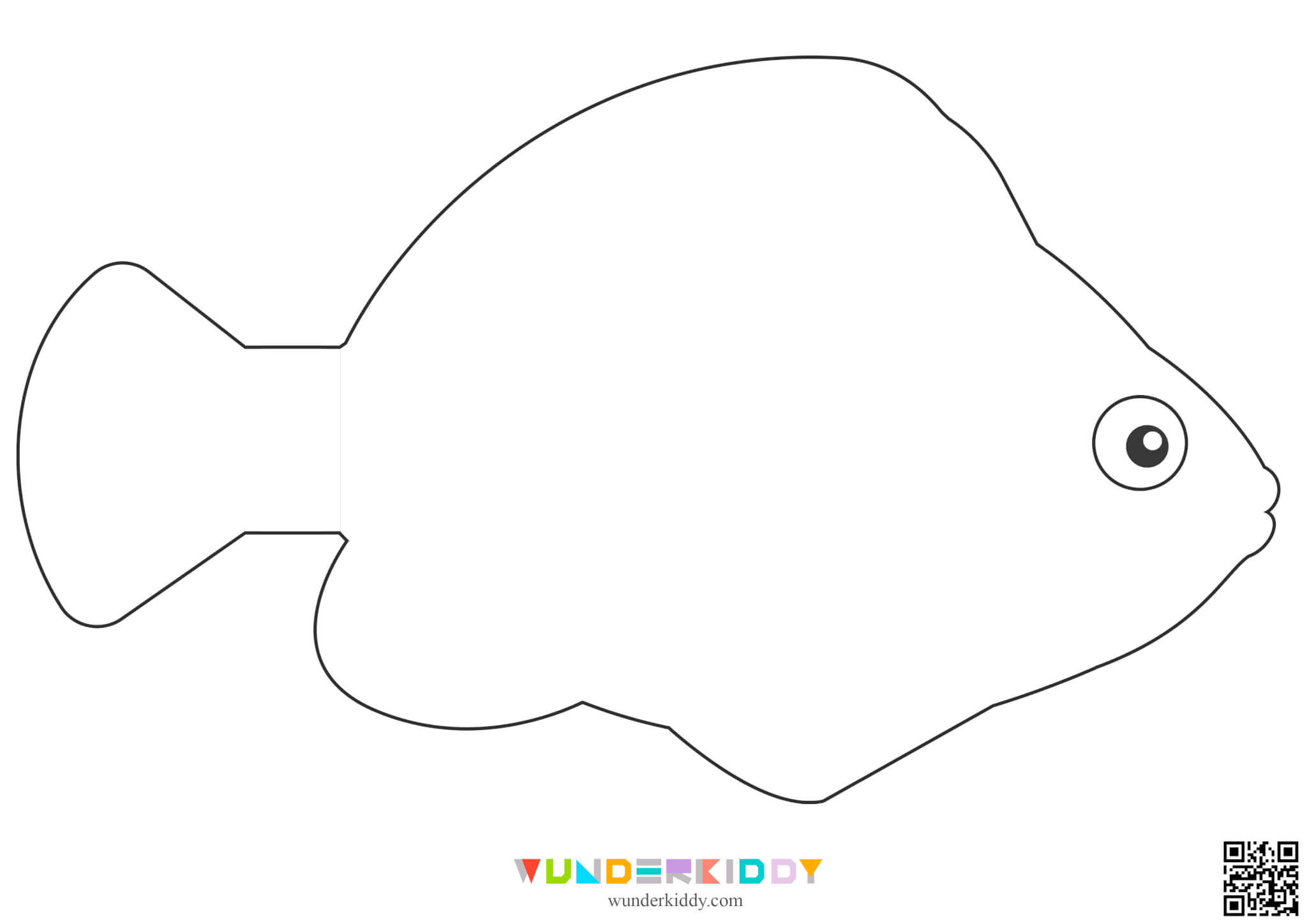 Free Printable Fish Outline Template Pages for Paper Crafts