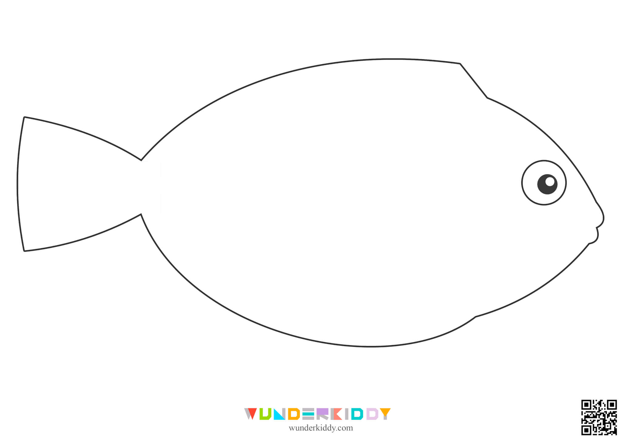 Free Printable Fish Outline Template Pages for Paper Crafts