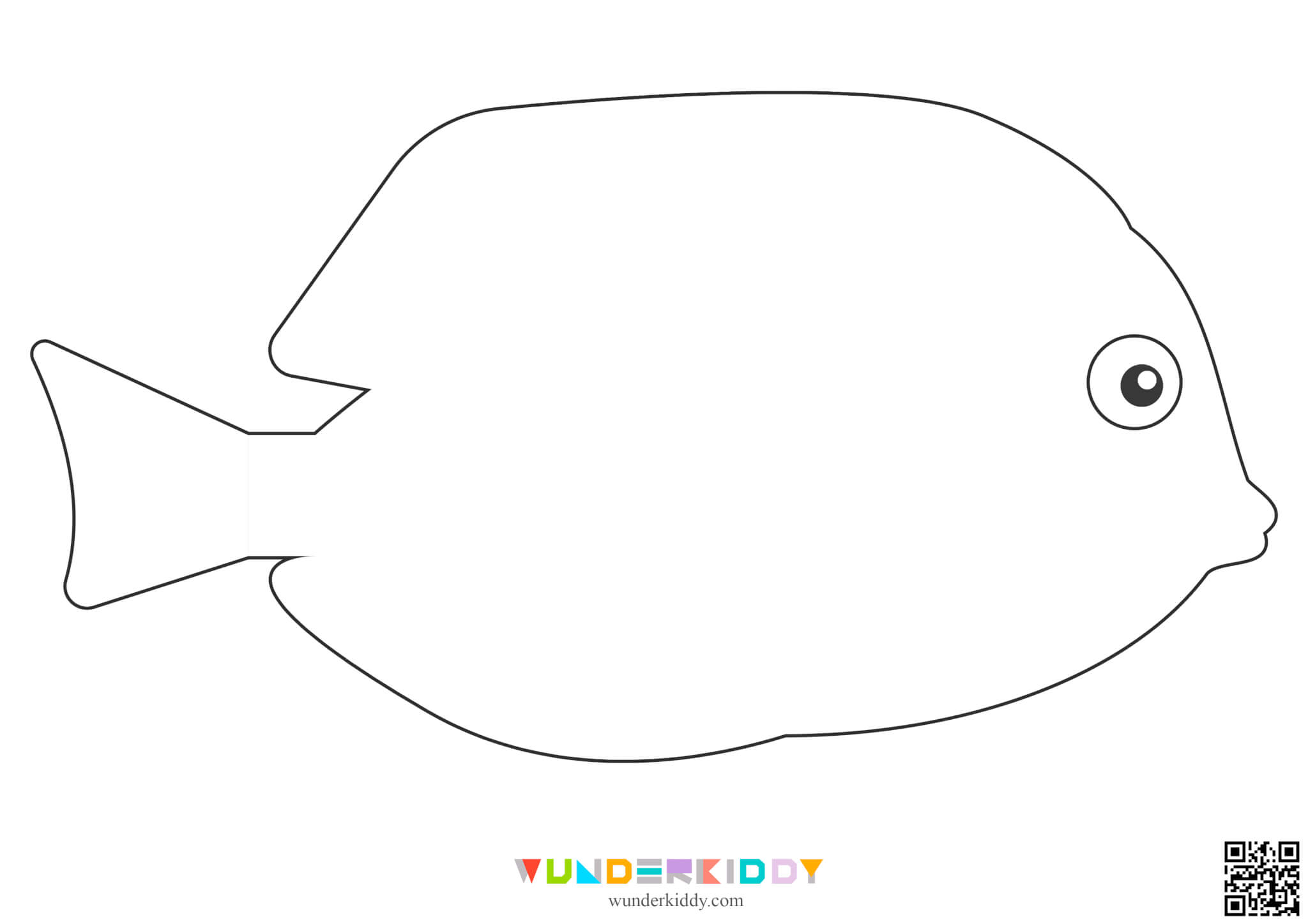 Free Printable Fish Outline Template Pages for Paper Crafts