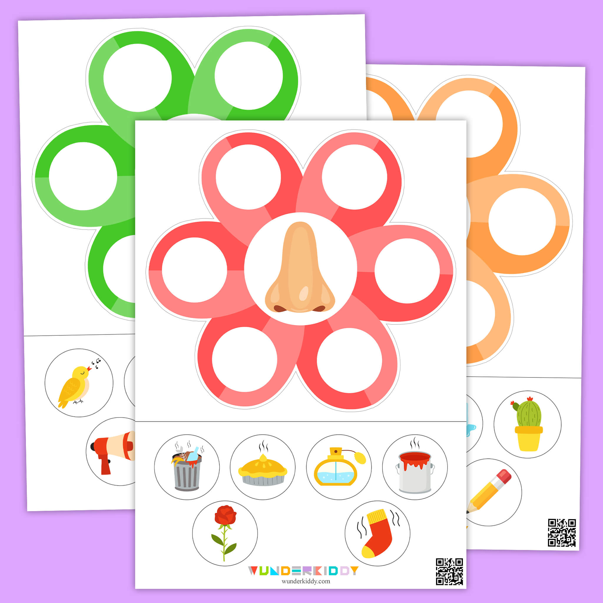 Human Body Senses Sorting Worksheets