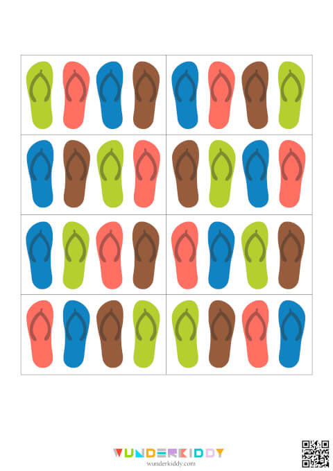 Summer Flip Flop Color Sequence Activity - Image 6