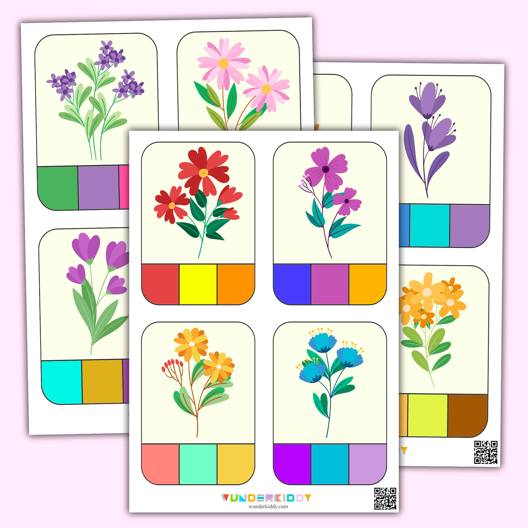 Spring Flower Color Match Game