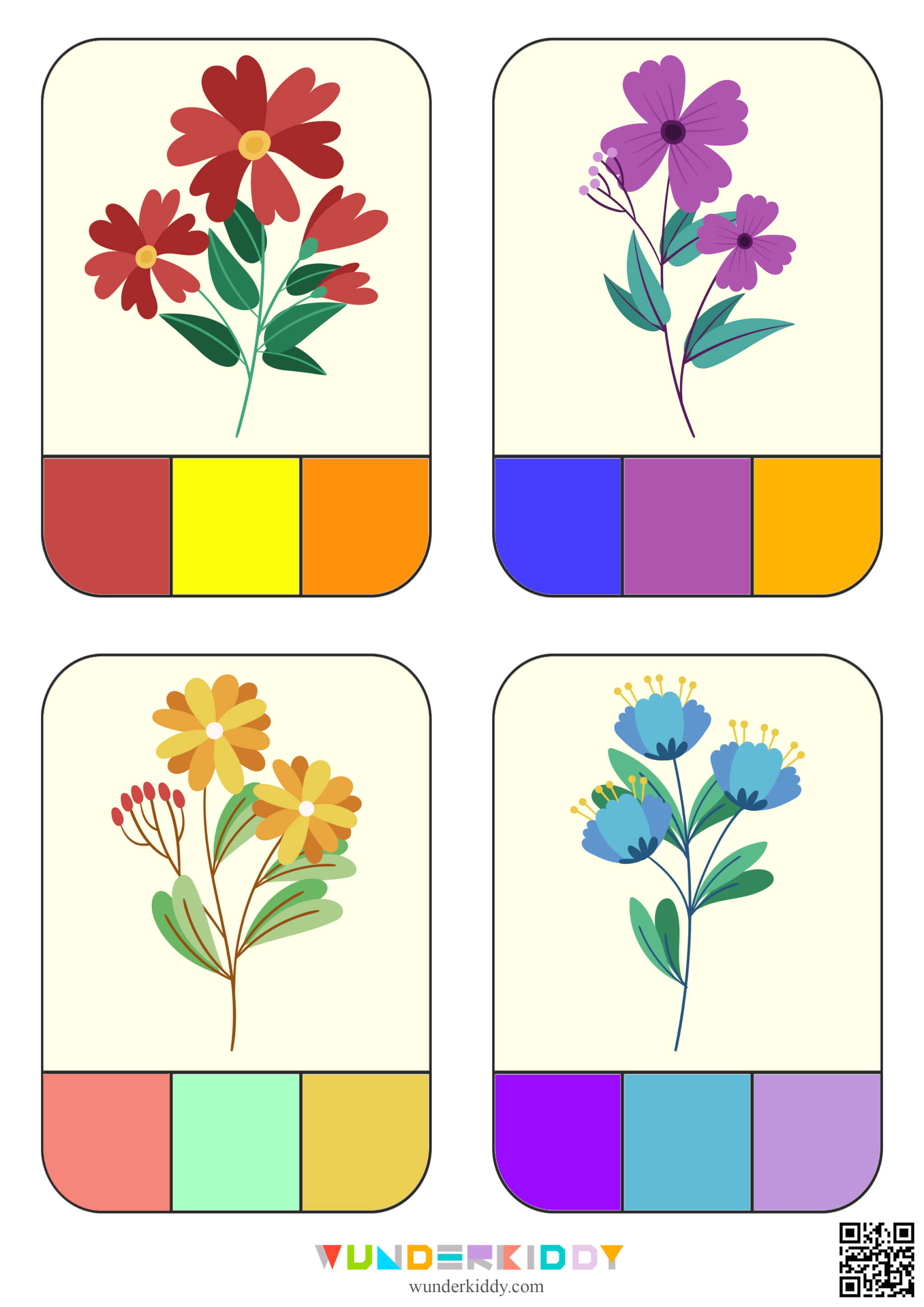 Spring Flower Color Match Game - Image 2
