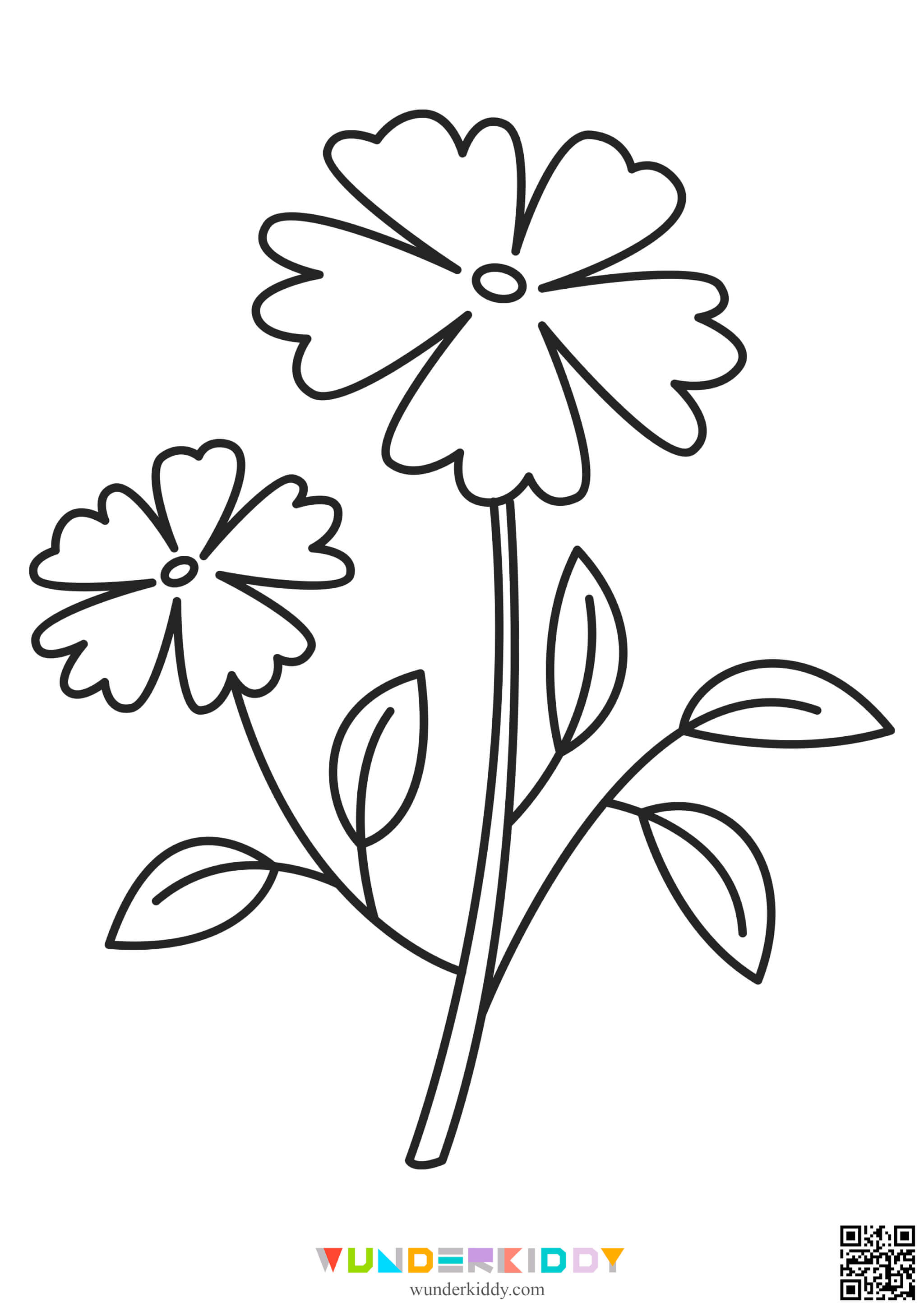 Flower Printable Coloring Pages - Image 17