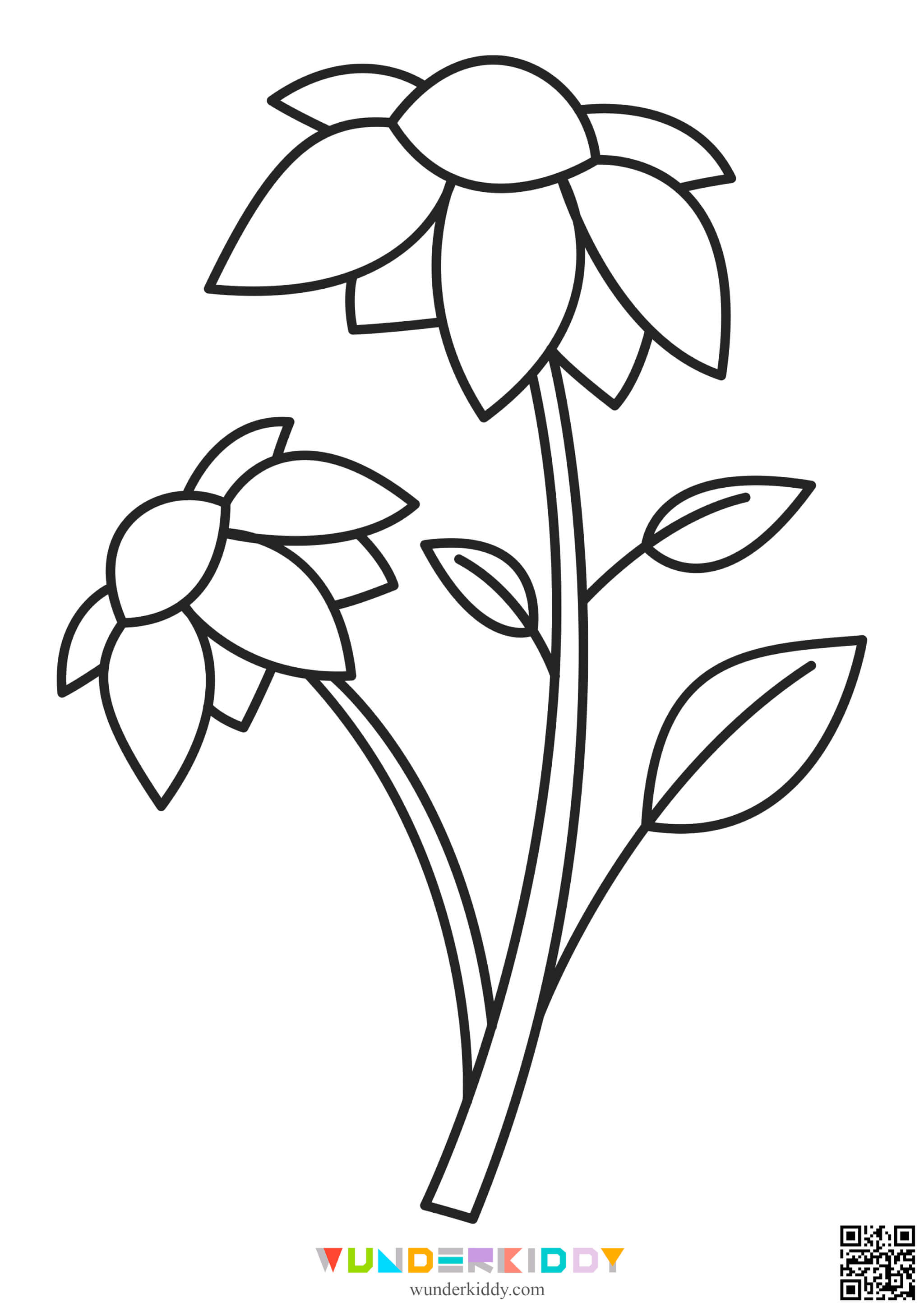 Flower Printable Coloring Pages - Image 21
