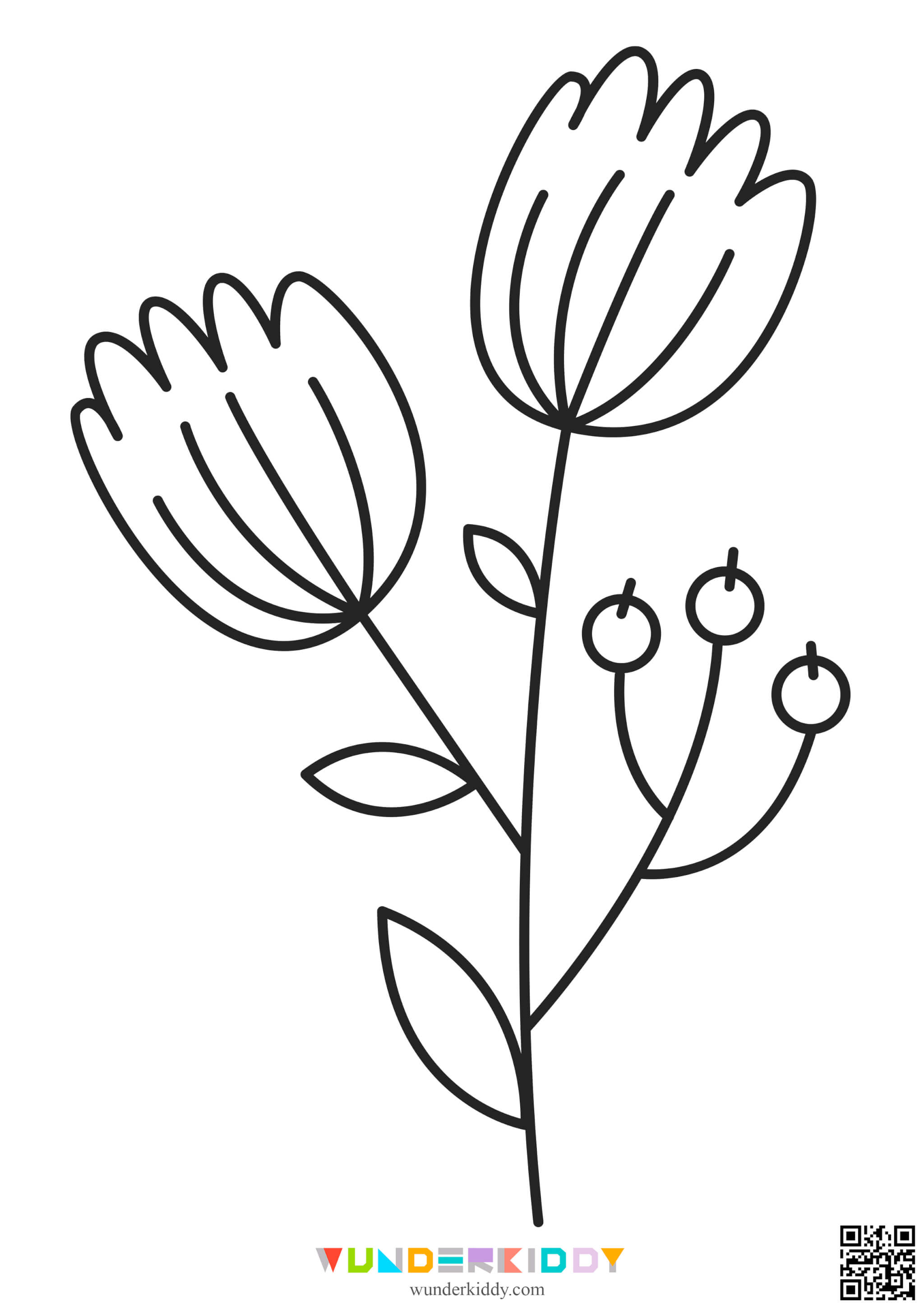 Flower Printable Coloring Pages - Image 23