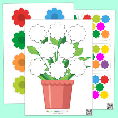 Jeu d’association des couleurs sur les fleurs - Image 2