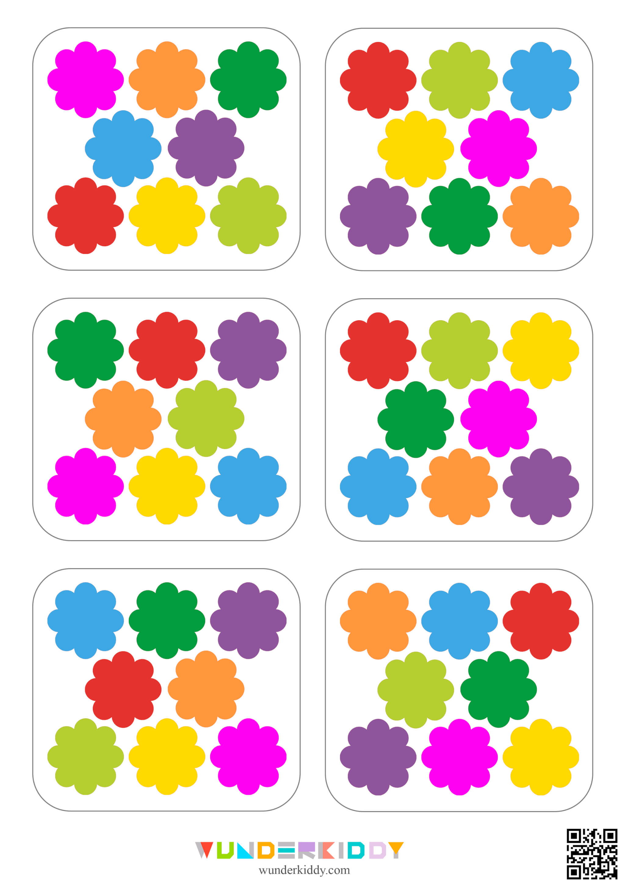 Учим цвета: расставь цветы по шаблону - Изображение 4