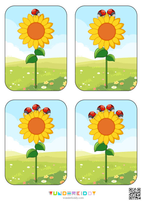 Flower and Ladybug Counting Cards 1-10 - Image 2