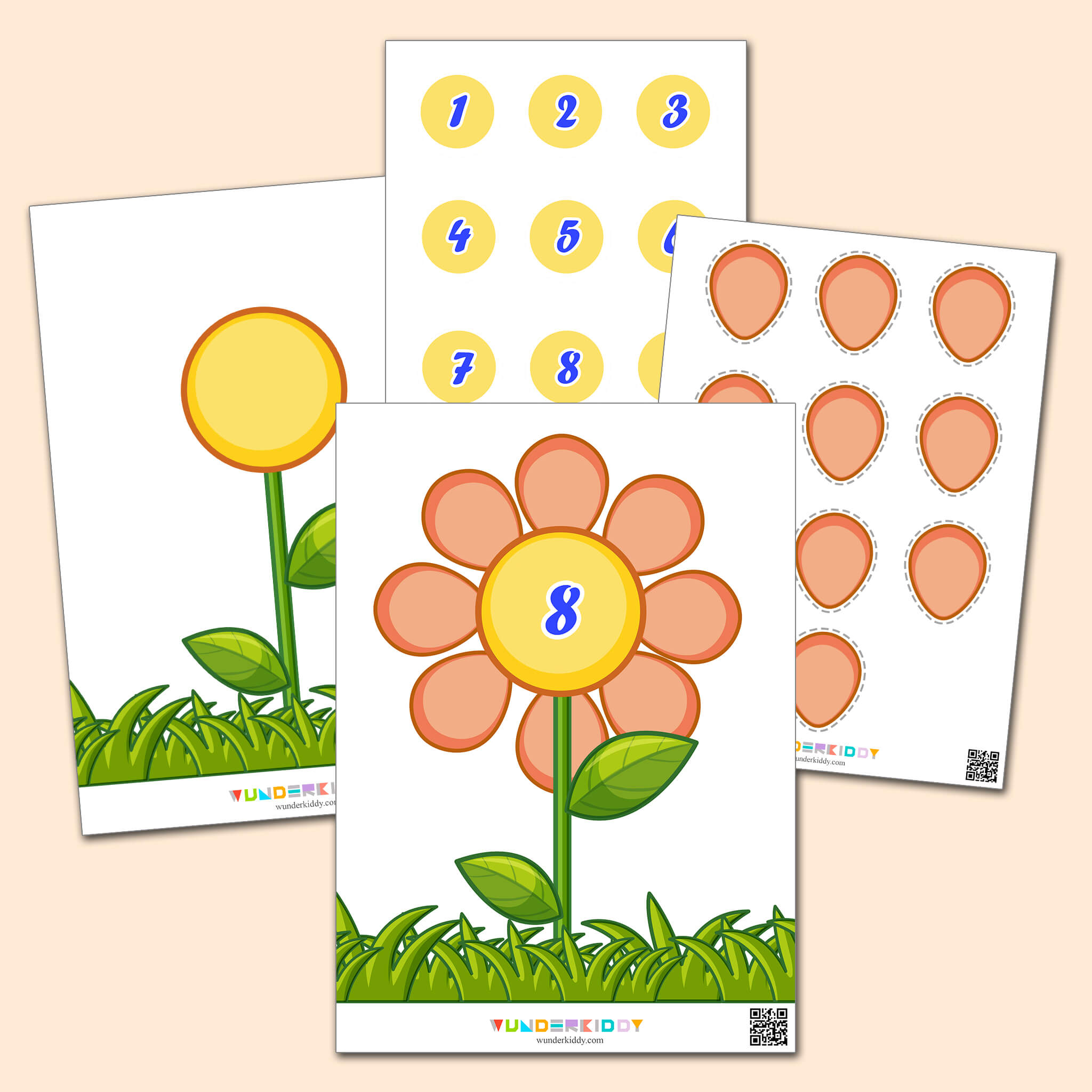 Lernspiel «Blume und Blütenblätter»
