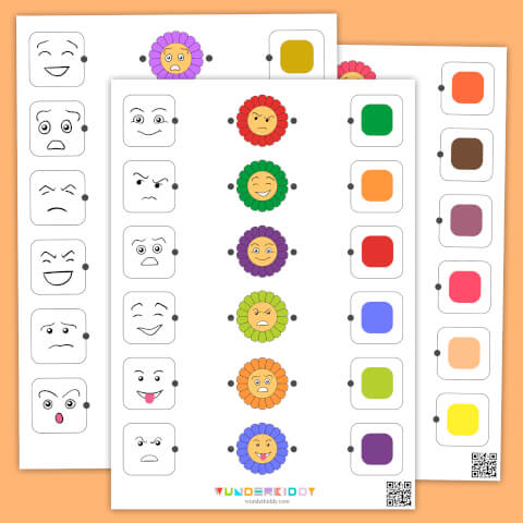 Emparejar emociones y flores de colores - Imagen 2