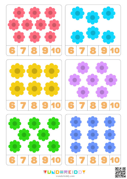 Игра с прищепками «Сколько цветов на карточке?» - Изображение 3