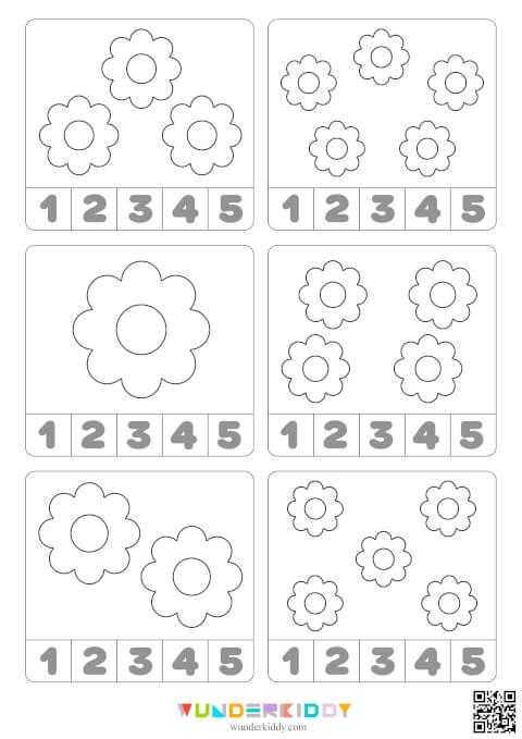Игра с прищепками «Сколько цветов на карточке?» - Изображение 4