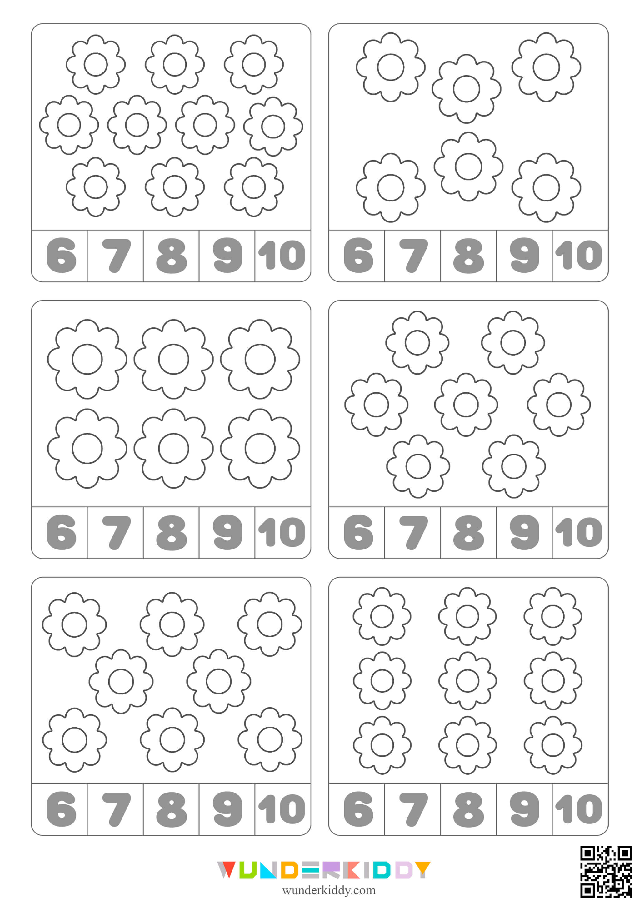 Flower Number Match Cards for Kids - Image 5
