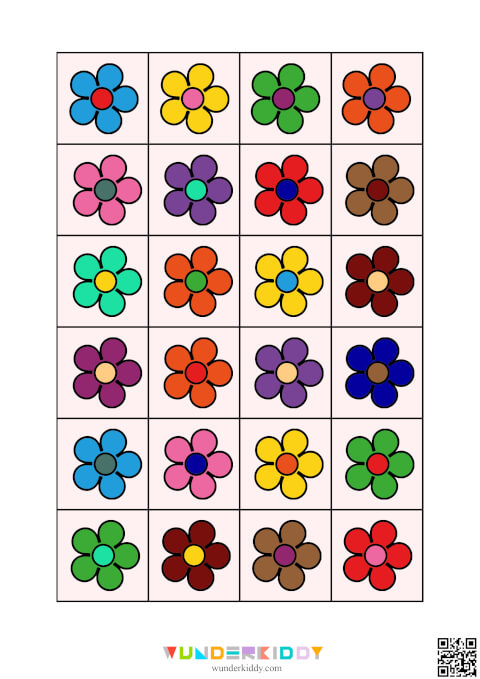 Flower Petals Color Matching Activity - Image 2