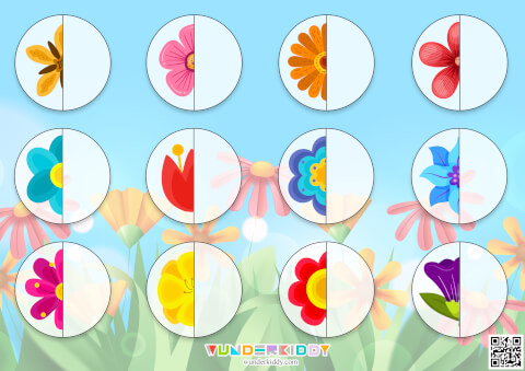 Flowers Matching File Folder Game - Image 2