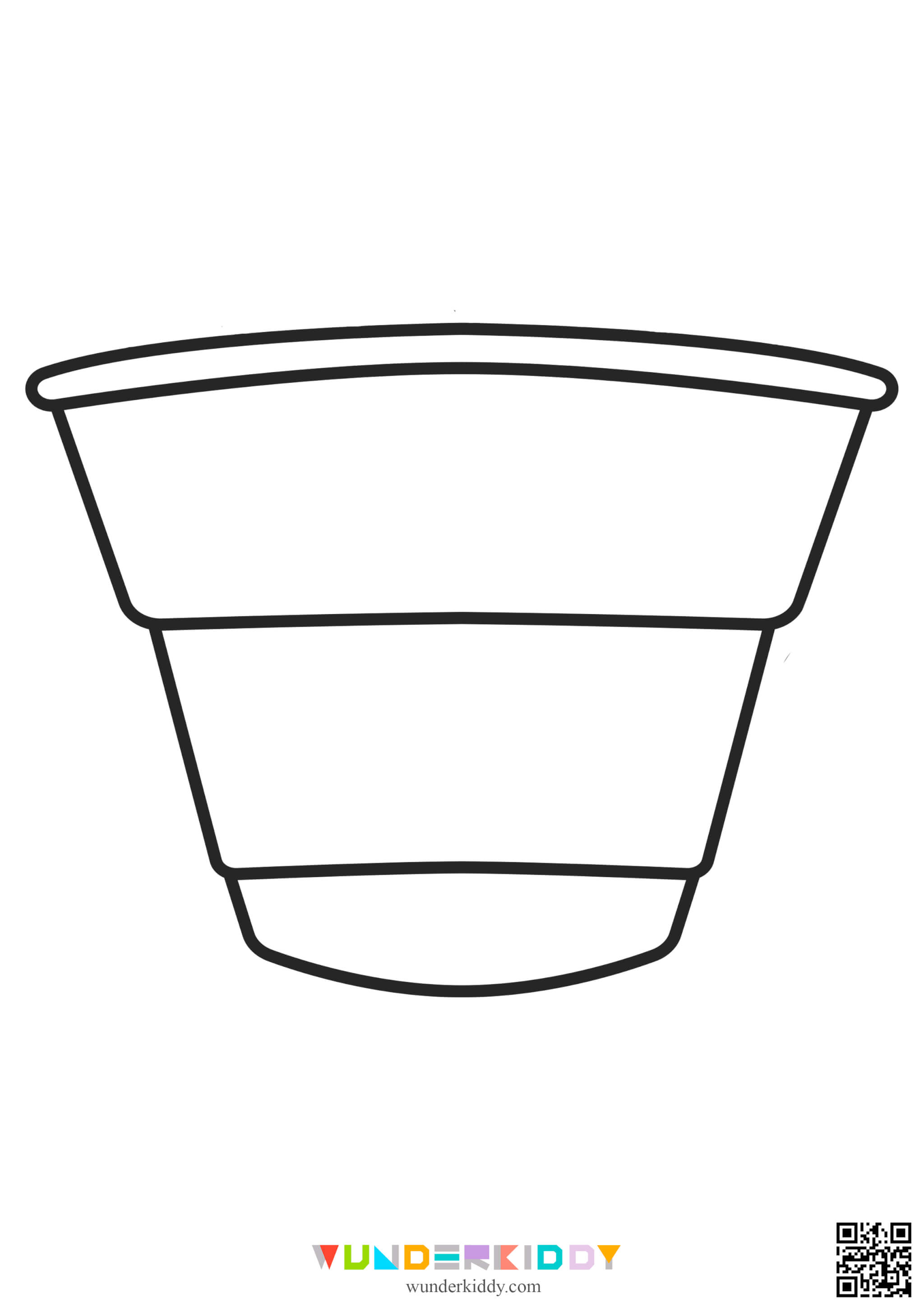 Printable Template Flower Pot for Mother's Day Crafts for Kids