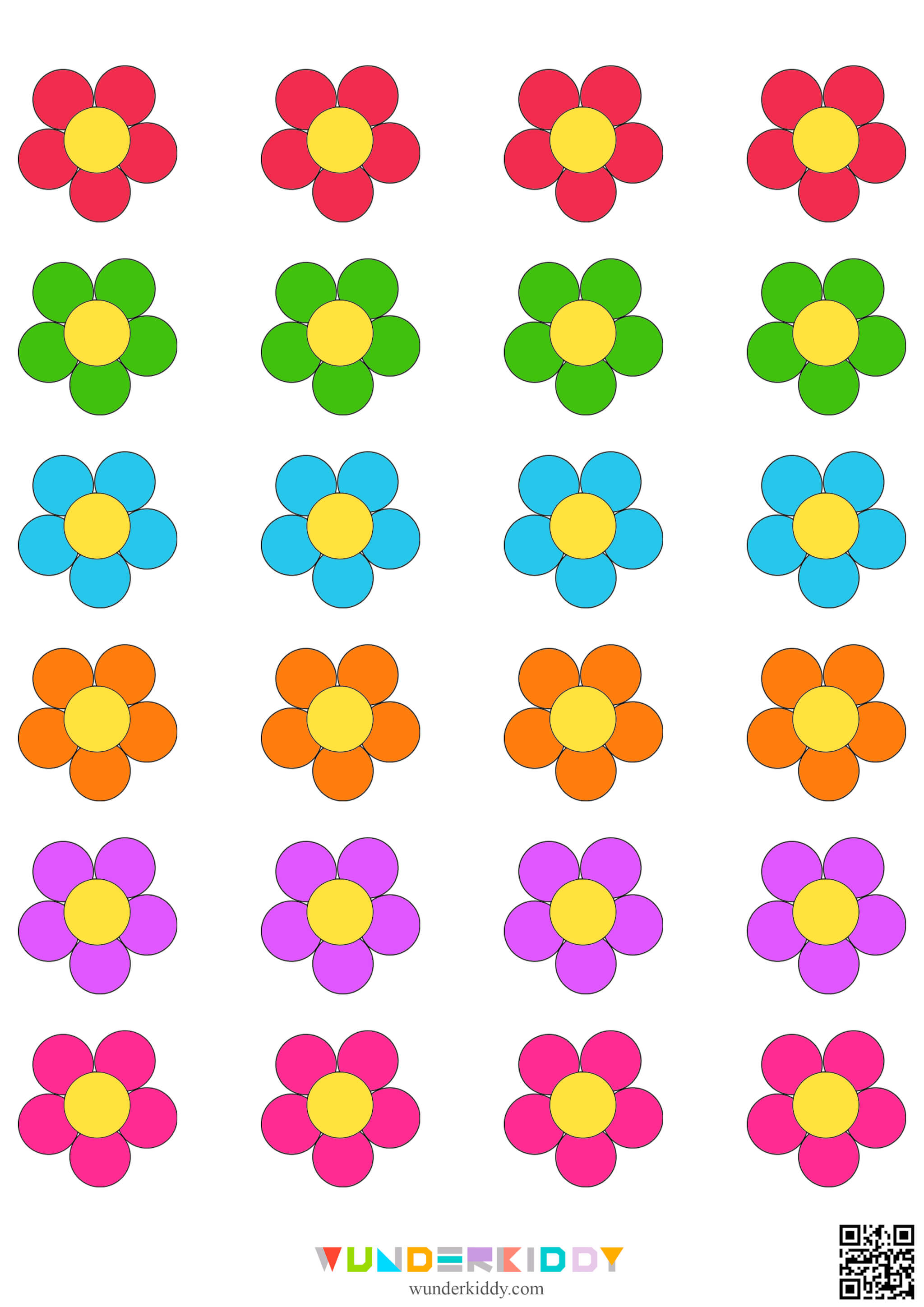 Free Printable Flower Pot Paper Craft Template for Children