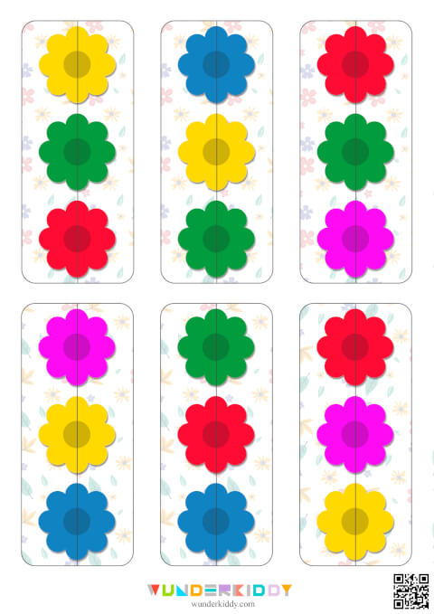 Дидактическая игра «Цветочные половинки» - Изображение 3